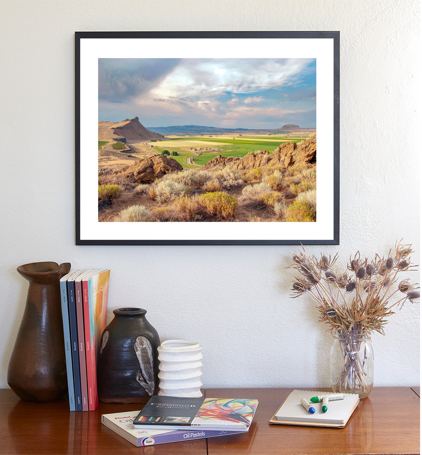 Western Landscape Farm Art Print in Northern California