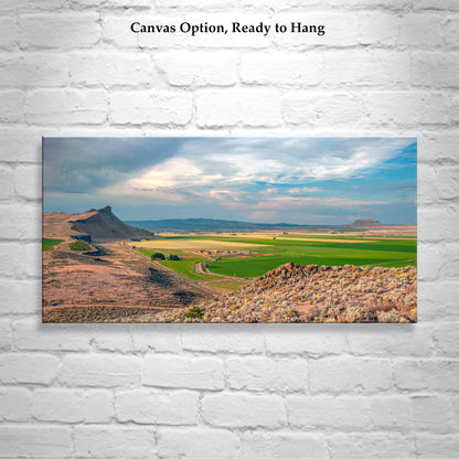 Western Farm Landscape Art Print in Panorama | Modoc County CA