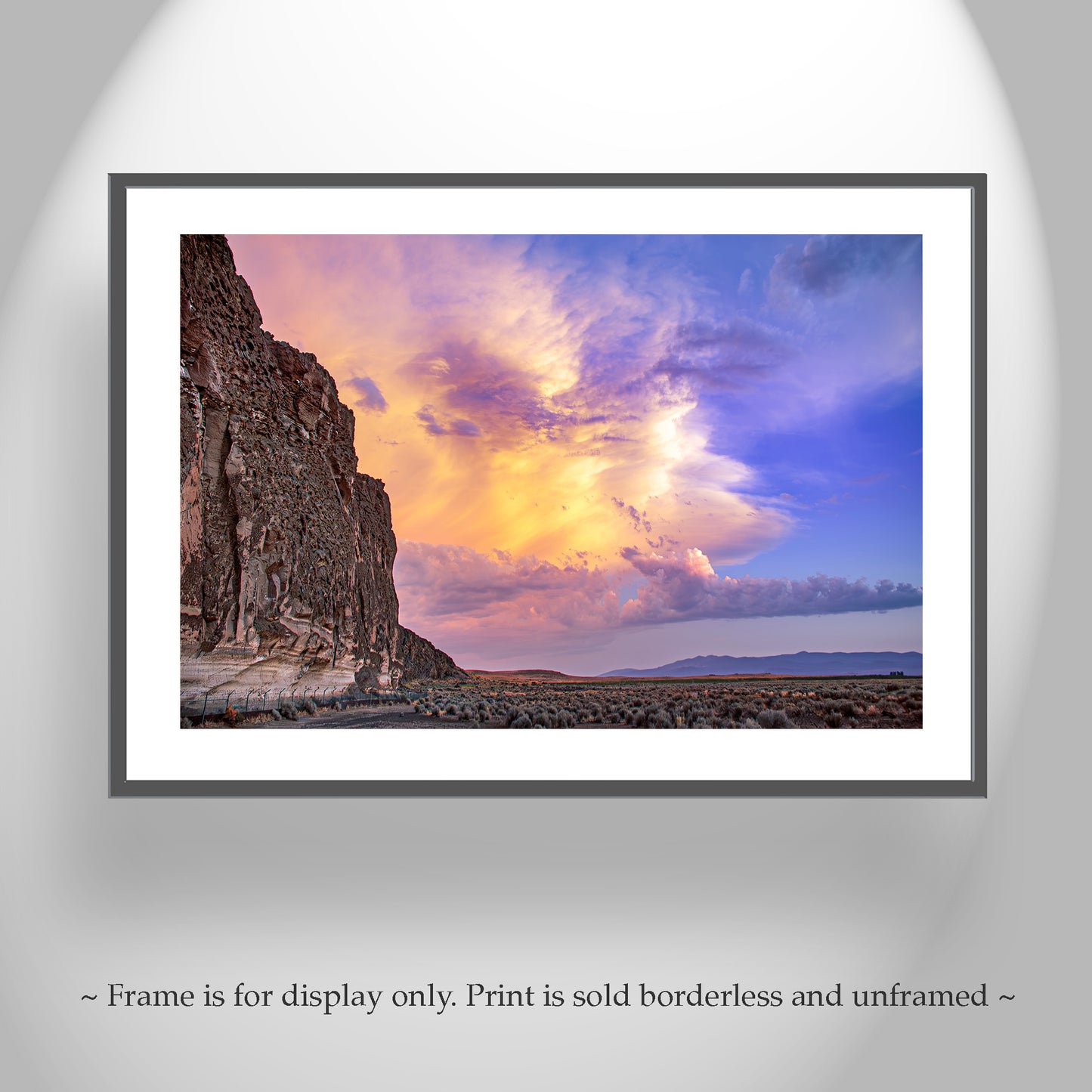Western Sunset Landscape Art | Lava Beds California Diptych Set of 2 Pictures