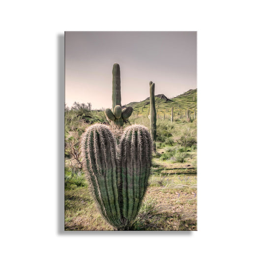 Arizona Cactus Landscape Art – Saguaro at Picacho Peak State Park