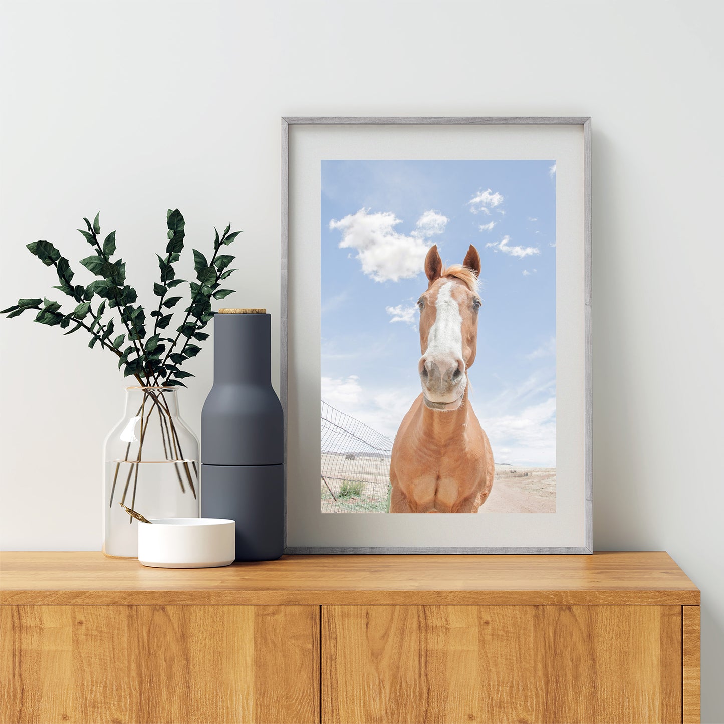 Horse Art Print with Arizona Prairie Landscape as Ranch Style Wall Decor