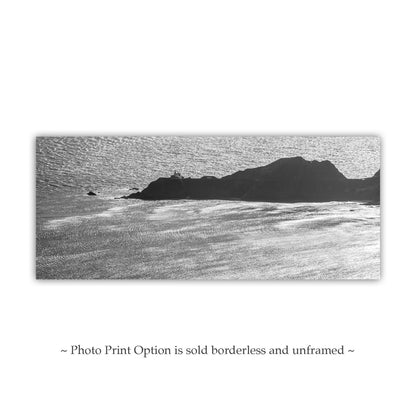 Marin Headlands Point Bonita Lighthouse California Art Print in Black and White