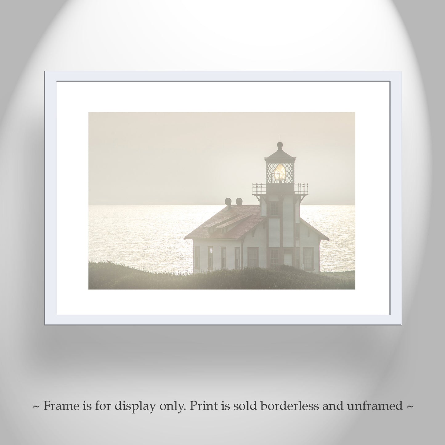 Mendocino Point Cabrillo California Lighthouse Wall Art Print