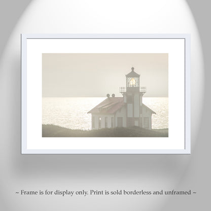 Mendocino Point Cabrillo California Lighthouse Wall Art Print