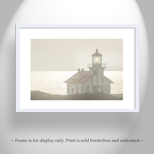 Mendocino Point Cabrillo California Lighthouse Wall Art Print
