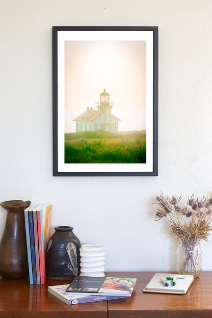 Mendocino Lighthouse at Point Cabrillo California Coast Art Photography Print