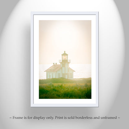 Mendocino Lighthouse at Point Cabrillo California Coast Art Photography Print