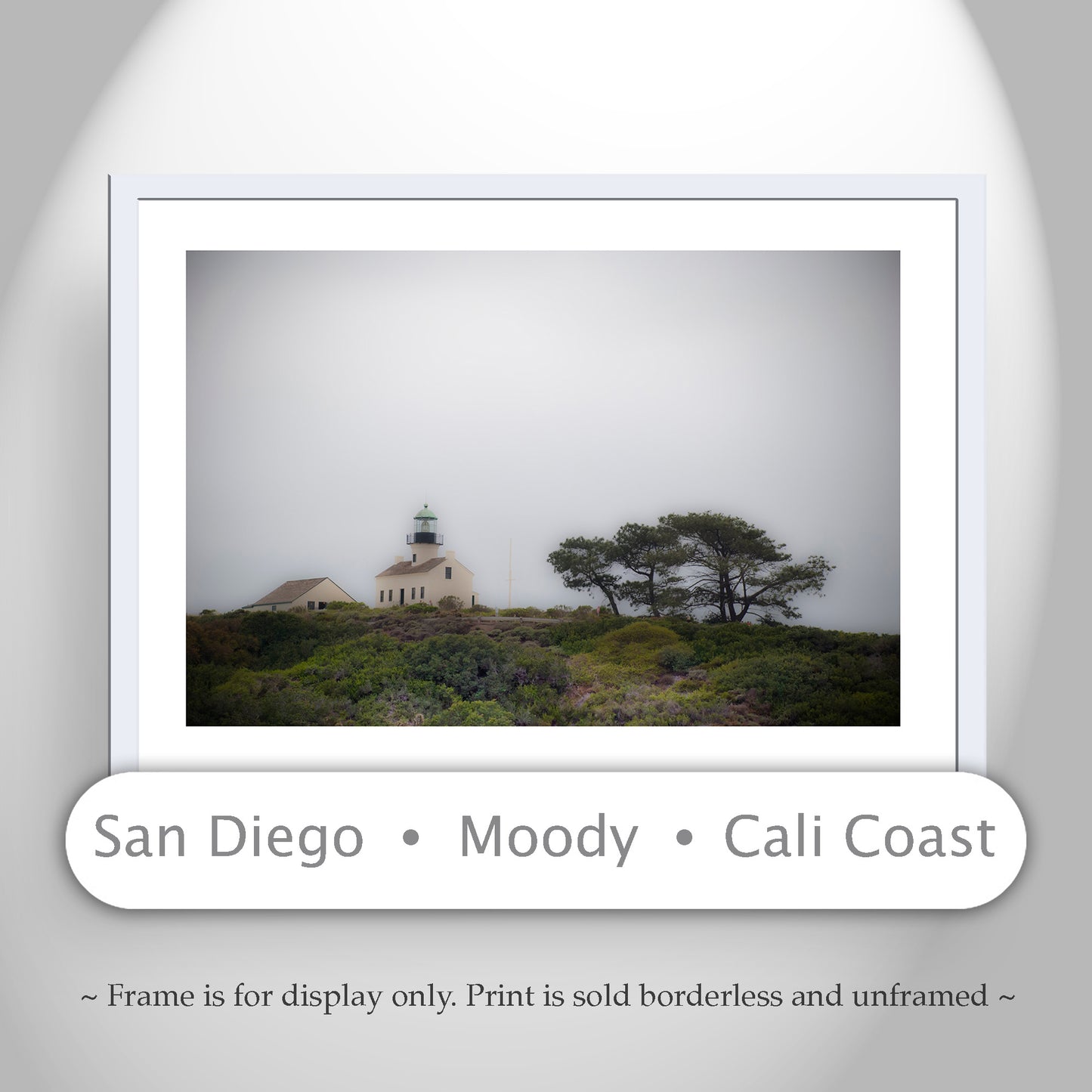San Diego Point Loma Lighthouse Photograph as Wall Decor