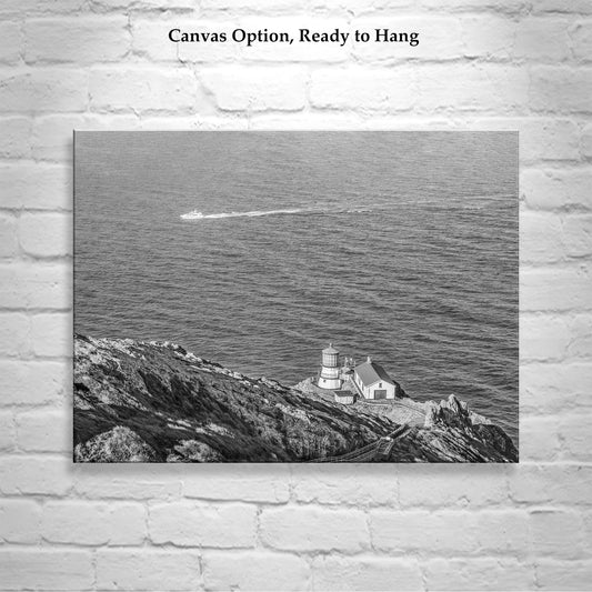 Point Reyes Lighthouse Picture in Black & White | California Coast Art