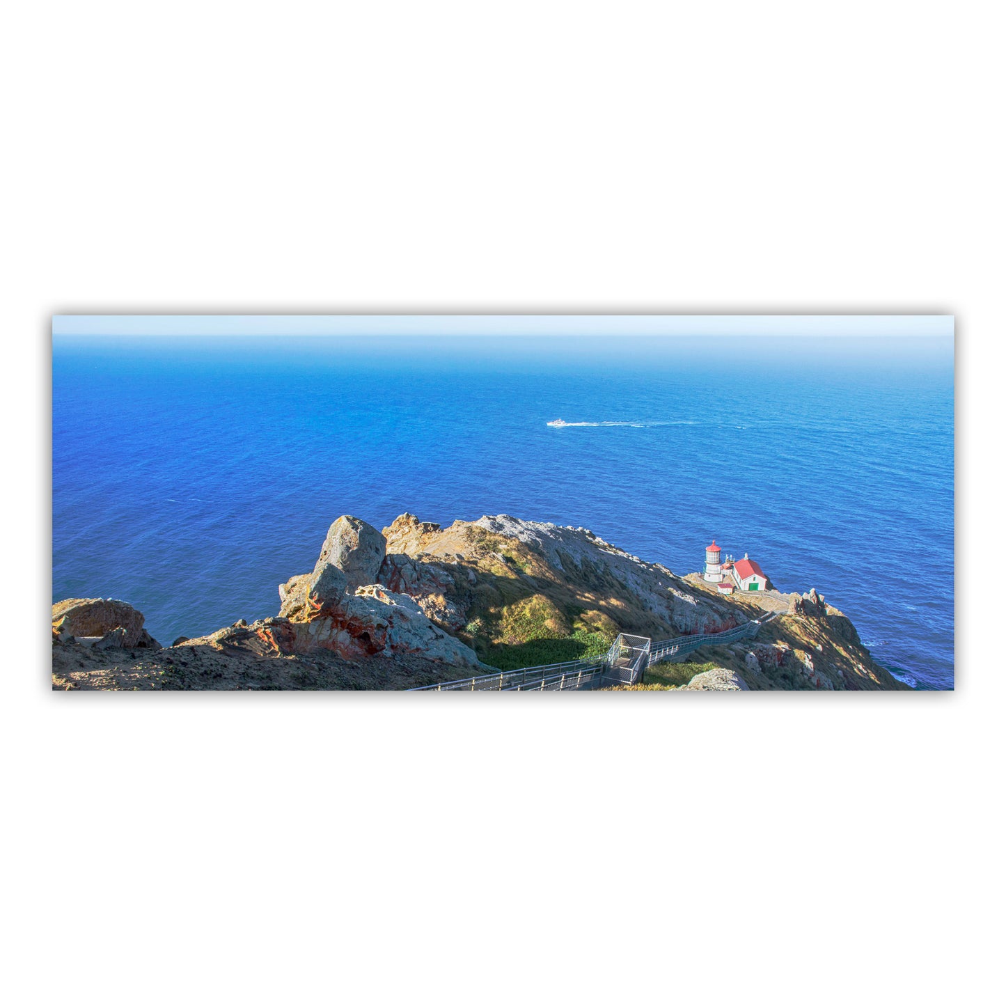 Panoramic Point Reyes Ocean Lighthouse Photography Art Print