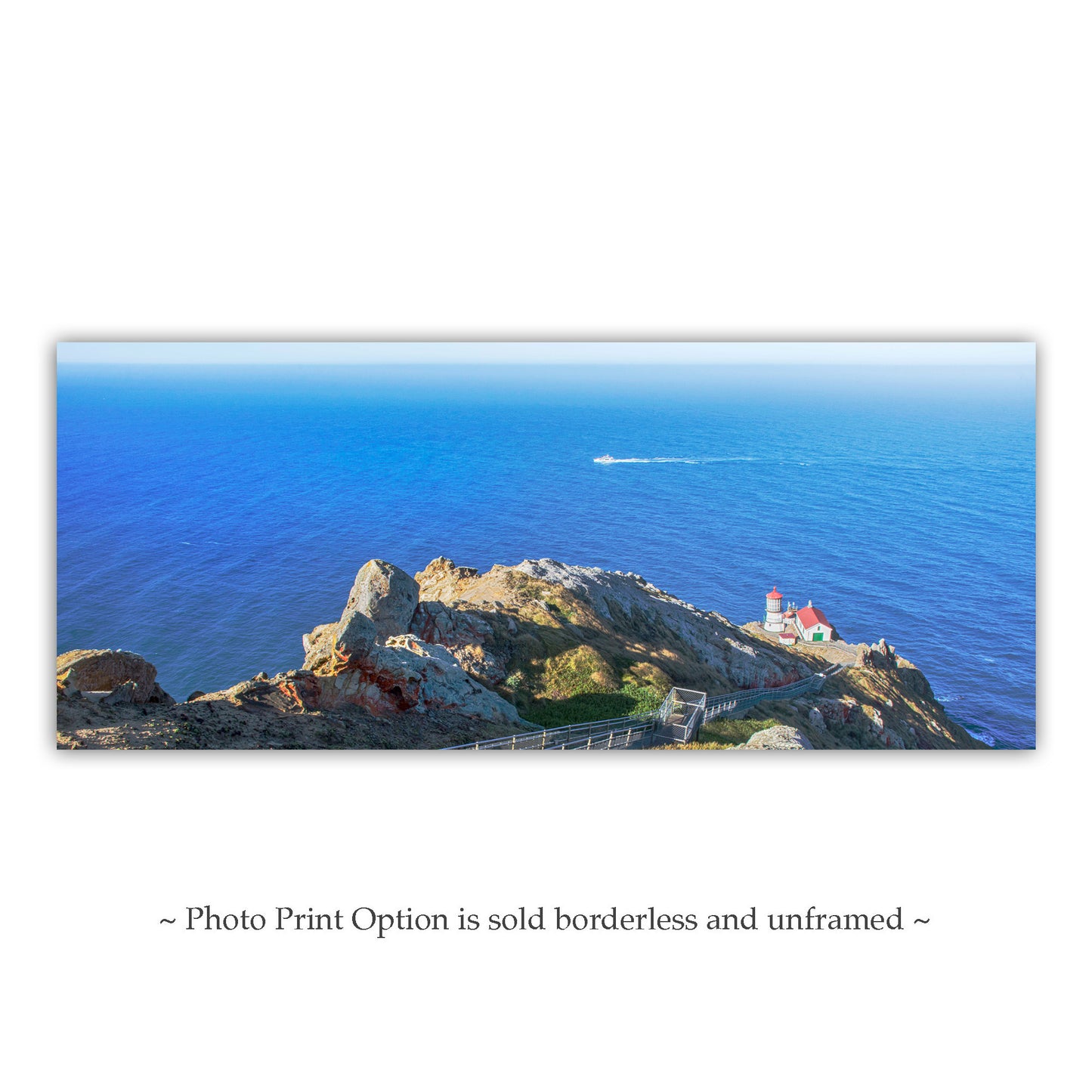Panoramic Point Reyes Ocean Lighthouse Photography Art Print