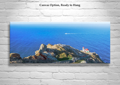 Panoramic Point Reyes Ocean Lighthouse Photography Art Print