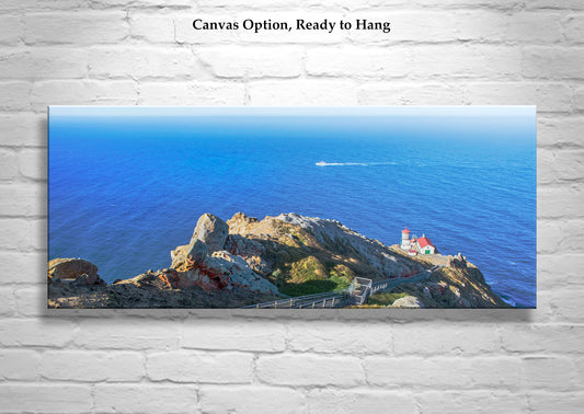 Panoramic Point Reyes Ocean Lighthouse Photography Art Print