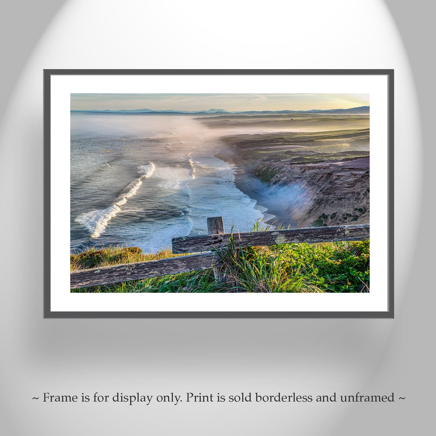Point Reyes National Seashore California Coastal Panorama Framed Art Print