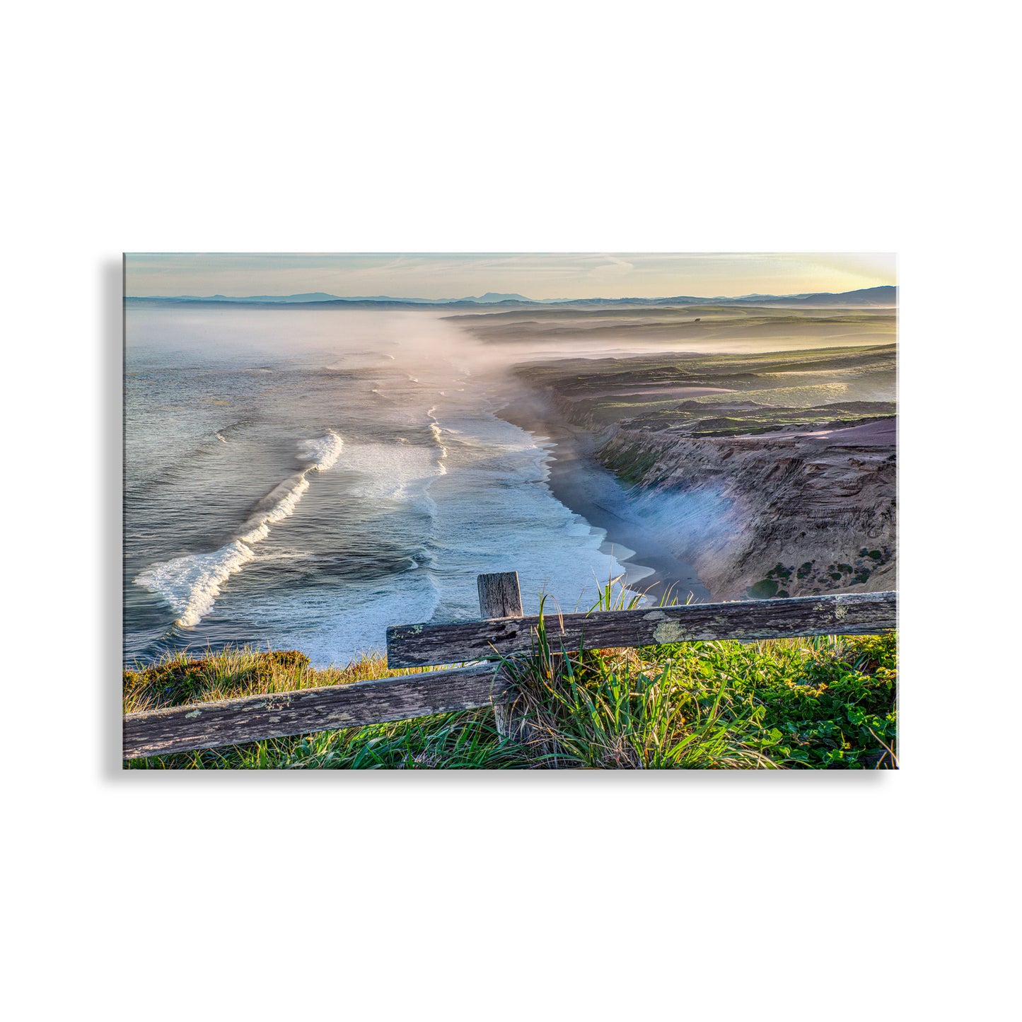 Beautiful Pt Reyes. My sweeping Point Reyes seascape for your walls. The Pacific seacoast beckons the hiker for a splendid day of incomparable California nature. I captured this scene on a sublime spring morning! Original, unique, signed art by Murray Bolesta.