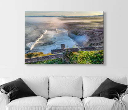 Point Reyes National Seashore California Coastal Panorama Framed Art Print