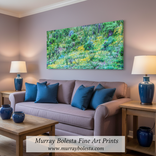 Desert Wildflower Panorama | Southern Arizona Landscape Art