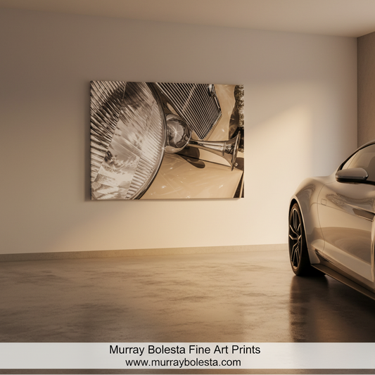 Antique Car Sepia Art Print | Abstract Vintage Automotive Decor