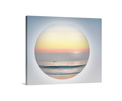 Surreal Ocean Sunrise Art Print at Rhode Island Seashore