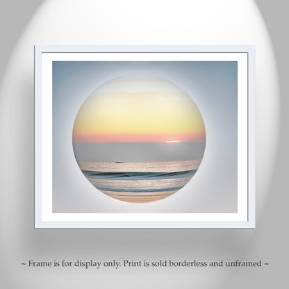 Surreal Ocean Sunrise Art Print at Rhode Island Seashore