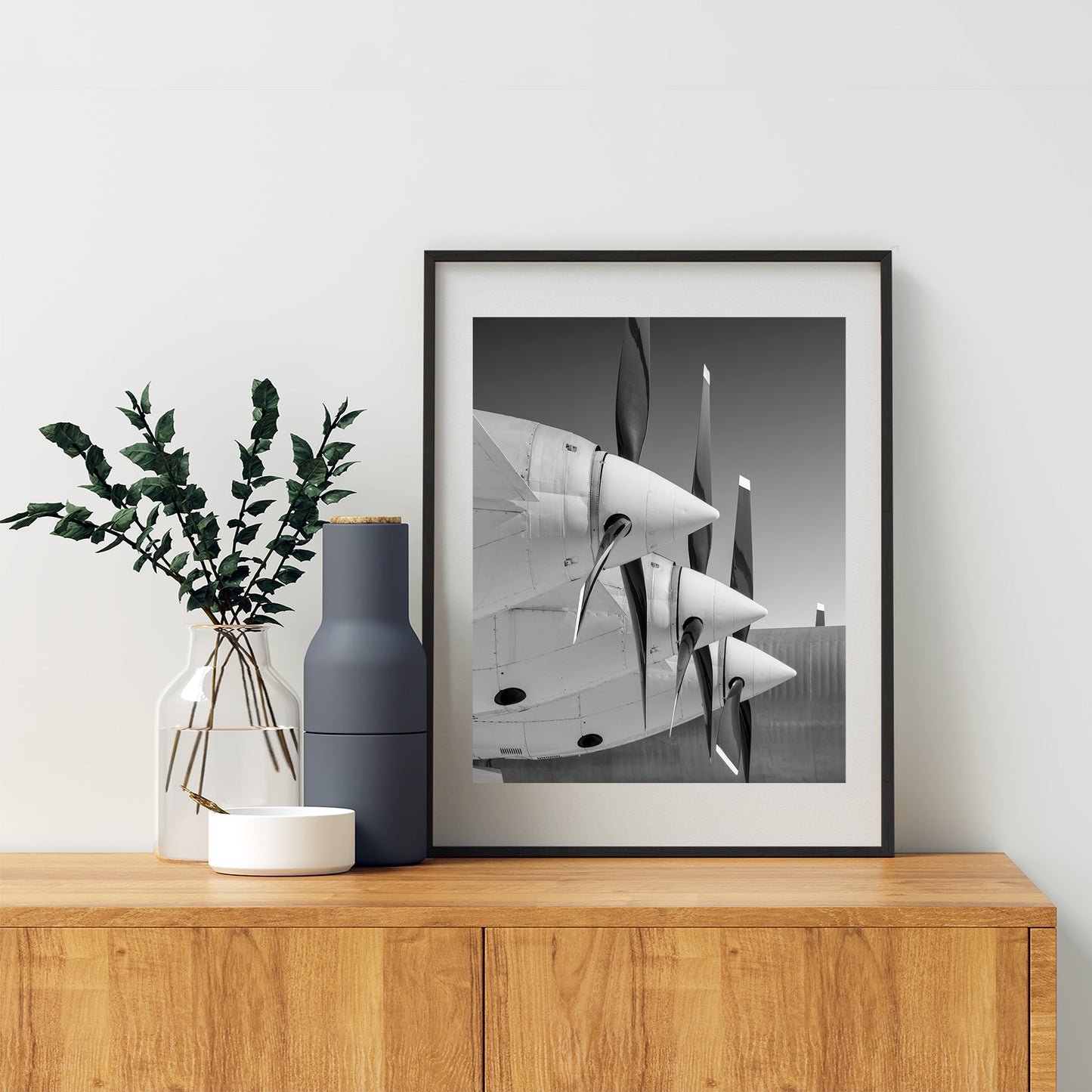 Convair B-36 Peacemaker Warbird Wall Decor – Gift for Pilot in B&W