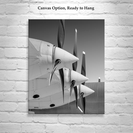 Convair B-36 Peacemaker Warbird Wall Decor – Gift for Pilot in B&W