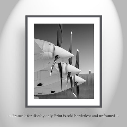 Convair B-36 Peacemaker Warbird Wall Decor – Gift for Pilot in B&W