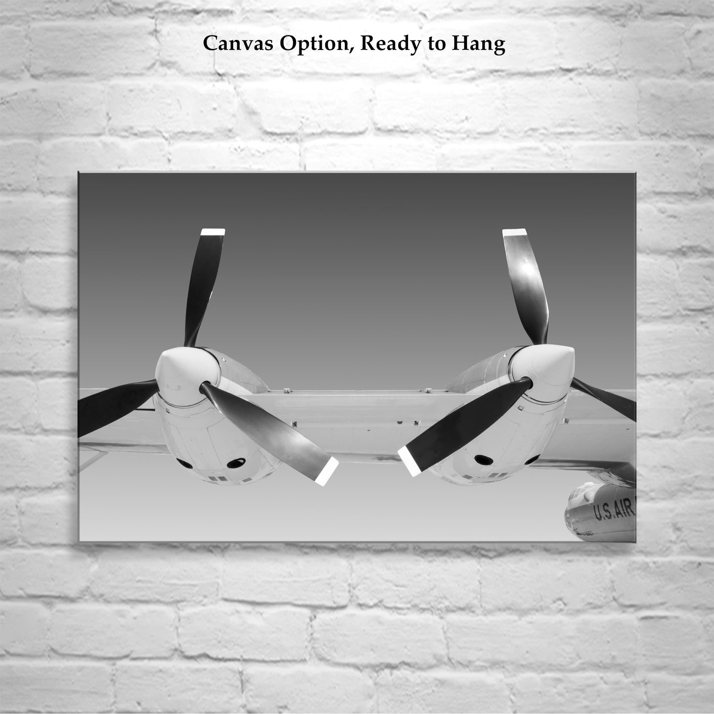 Vintage Propeller Airplane Art Print | Black & White Pilot Gift