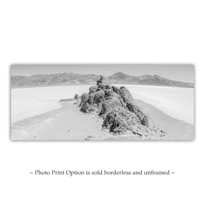 Black & White Wide Desert Panorama with Death Valley National Park