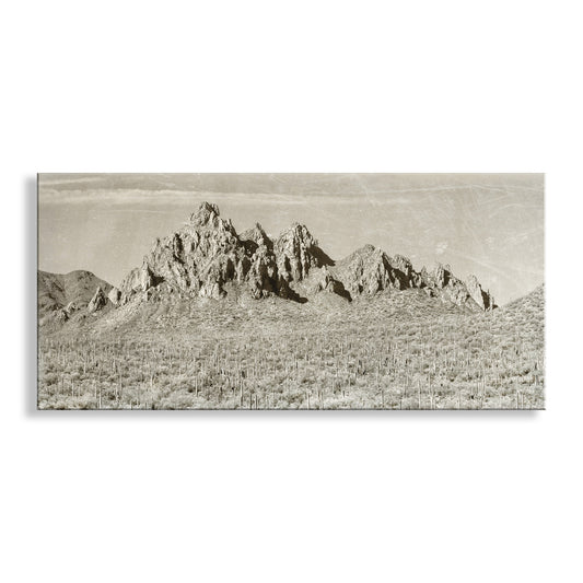 Ragged Top Peak in Vintage Desert Sepia Style – Ironwood Forest Tucson Az