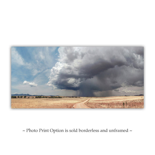 Southern Arizona Prairie Storm Art Print with Canelo Hills Country Roads
