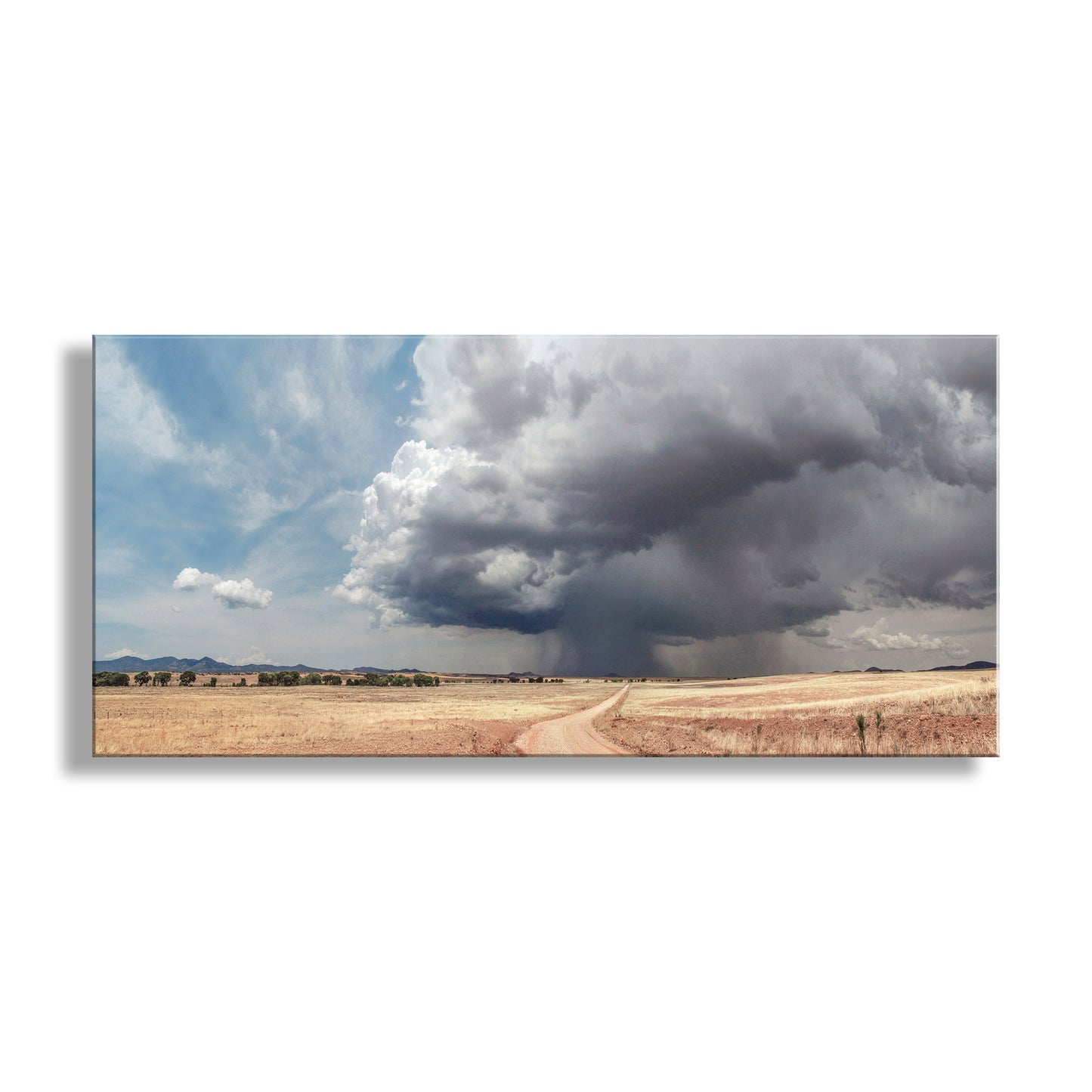 Southern Arizona Prairie Storm Art Print with Canelo Hills Country Roads