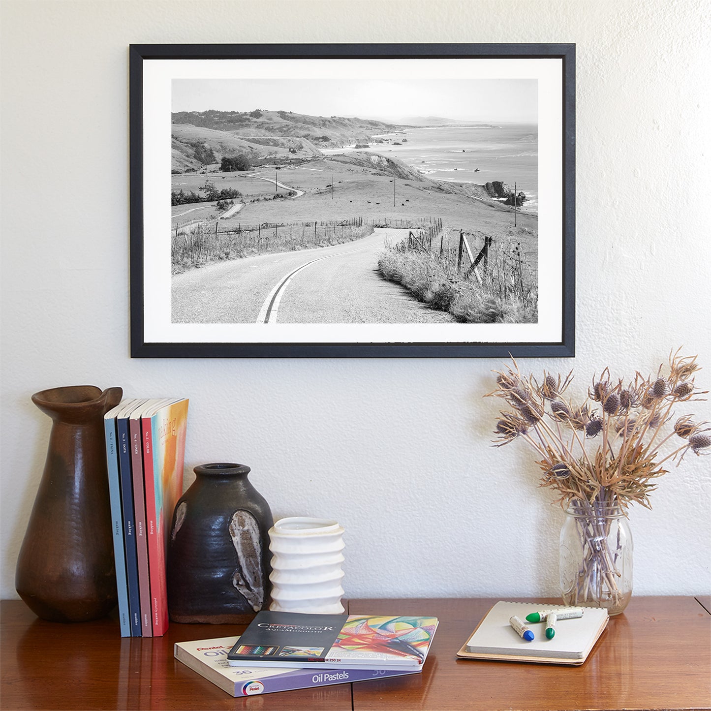 Black and White Mendocino Coast Sonoma Coast Bodega Bay Photograph