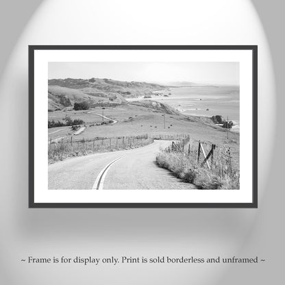 Black and White Mendocino Coast Sonoma Coast Bodega Bay Photograph