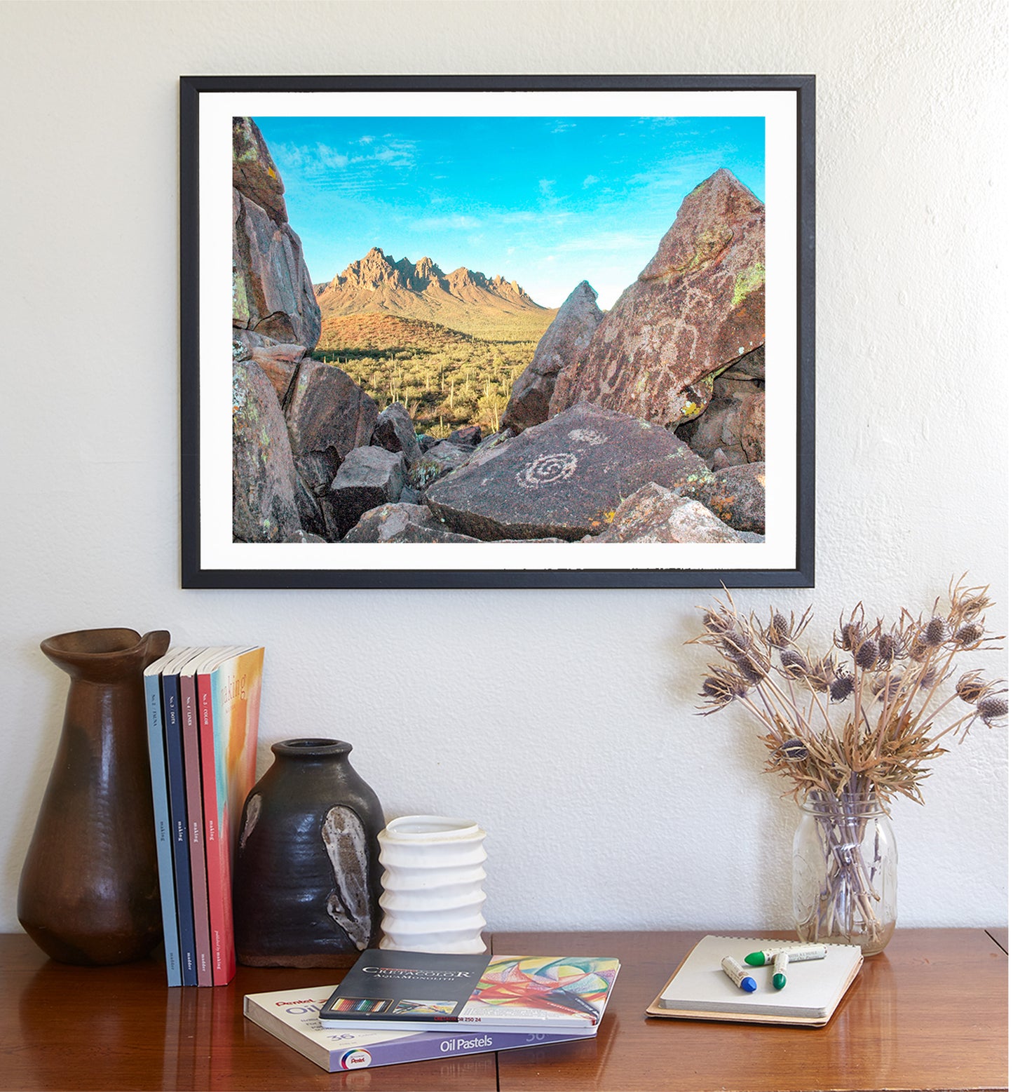 Native American Petroglyph Art - Arizona Desert Rock Print