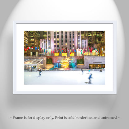 Rockefeller Center Ice Skating Rink Photography Wall Art | NYC Wall Decor for Home or Office