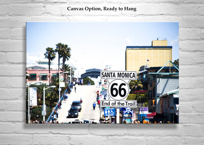 Route 66 Santa Monica California Travel Art – Los Angeles Street Photography