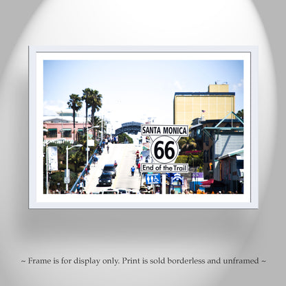 Route 66 Santa Monica California Travel Art – Los Angeles Street Photography