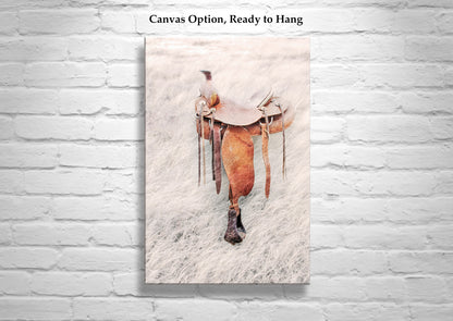 Western Saddle Equestrian Horse Art Print Surreal Photography