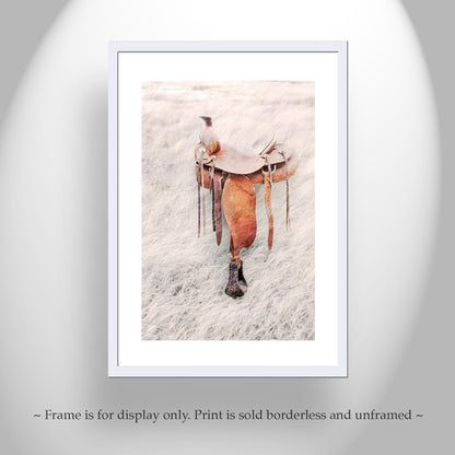 Western Saddle Equestrian Horse Art Print Surreal Photography