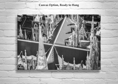 St Patricks Cathedral Art Print in Black and White | NYC Wall Decor