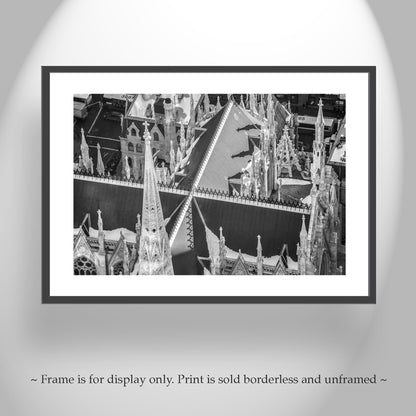 St Patricks Cathedral Art Print in Black and White | NYC Wall Decor