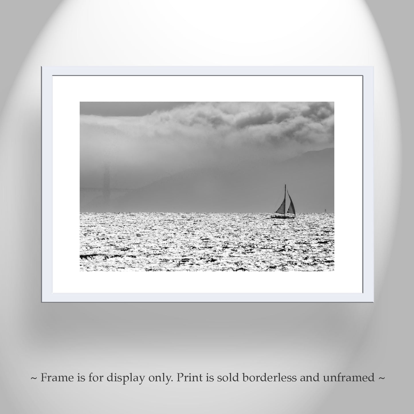 Sailing Art in Black and White | Sailboat Photography at San Francisco Bay | Bay Area Art Gift