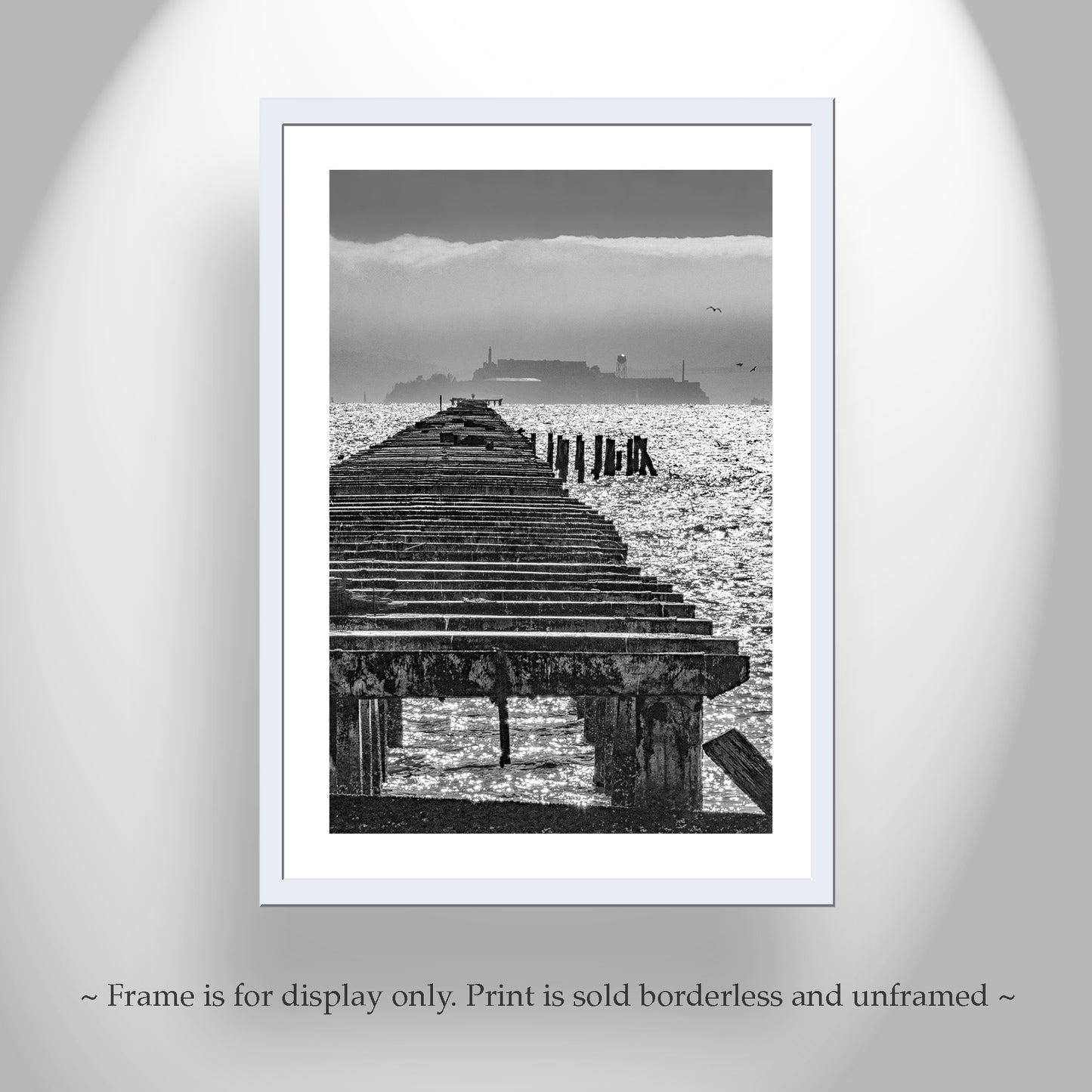 Berkeley Pier Art Photography at San Francisco Bay in Black and White Wall Decor