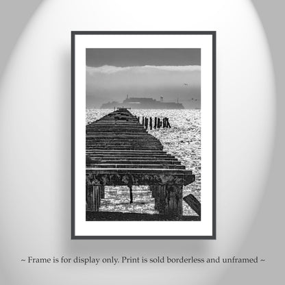 Berkeley Pier Art Photography at San Francisco Bay in Black and White Wall Decor