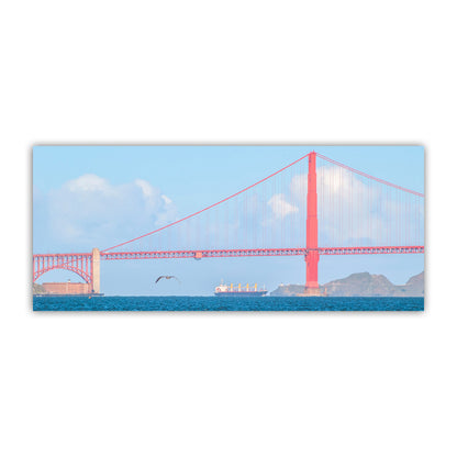 San Francisco Golden Gate Ship Art Print in Panorama