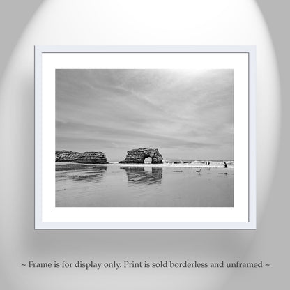 Santa Cruz California State Beach | Natural Bridges Art in Black & White