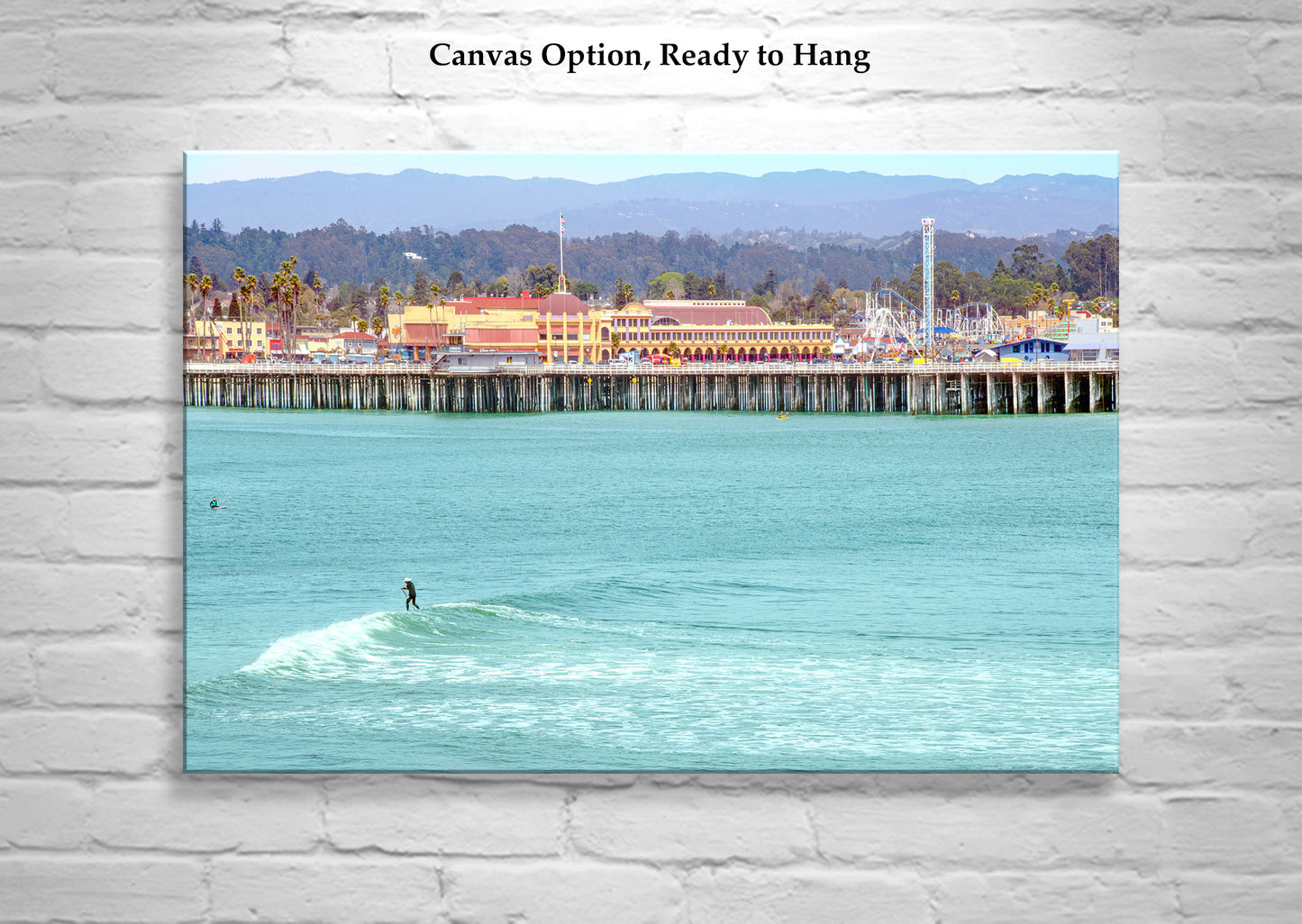 Santa Cruz California Wharf Beach Boardwalk | Ocean Surfing Art Print