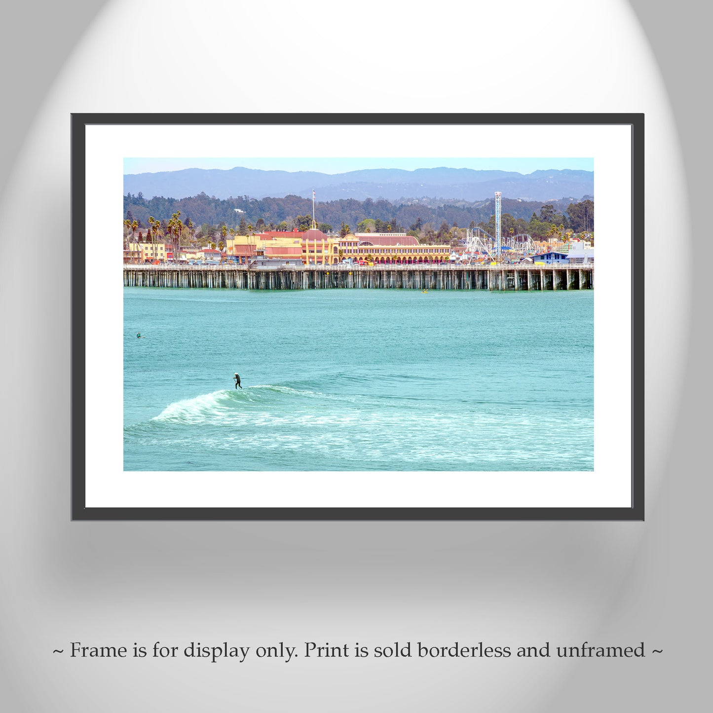 Santa Cruz California Wharf Beach Boardwalk | Ocean Surfing Art Print