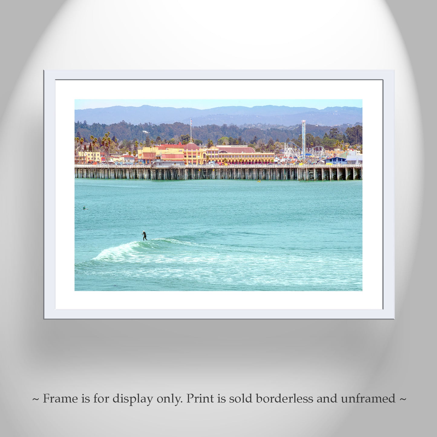 Santa Cruz California Wharf Beach Boardwalk | Ocean Surfing Art Print
